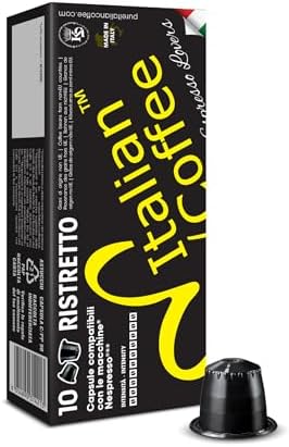 Italian Coffee for Espresso Lovers pods compatible with Nespresso Original machines, Italian Expresso capsules (100 Ristretto regular pods, 100 Count (Pack of 1))