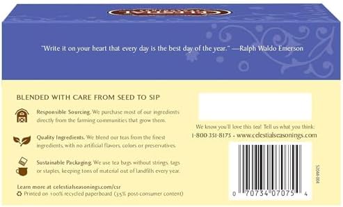 Celestial Seasonings Herb Tea True Blueberry 20 Bag (Pack of 2)