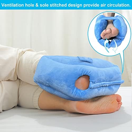 Heel Protector Cushion Foot Support Pillow for Pressure Sores & Ulcers, 1 Piece Foot Elevation Pillow Ankle Protector Pressure Relieving Boots for Bedridden Patients (Right)
