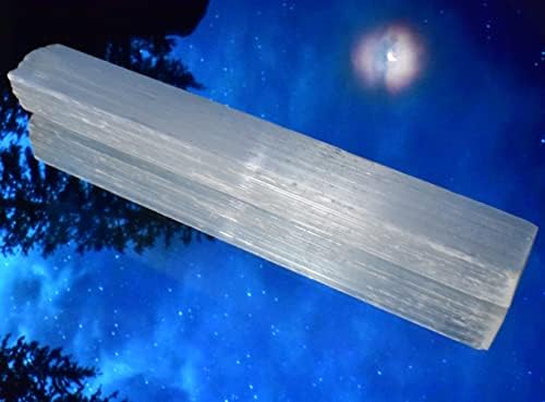 10cm Selenite Crystal Cleansing Wand in Gift Box. Ethically sourced, Natural raw Selenite Healing Crystal