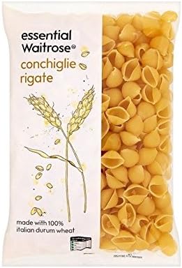 Conchiglie Rigate essential Waitrose 500g - Pack of 6