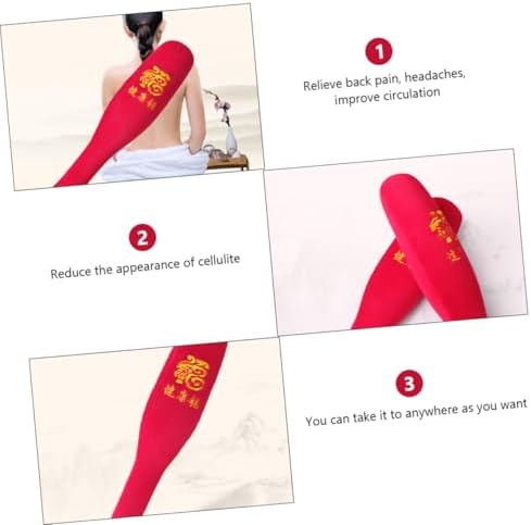 Red Body Acupoint Massage Hammer with Salient Surface Manual Massage Tool for Shoulder Neck Back Relief Muscle Soreness and Circulation Improvement