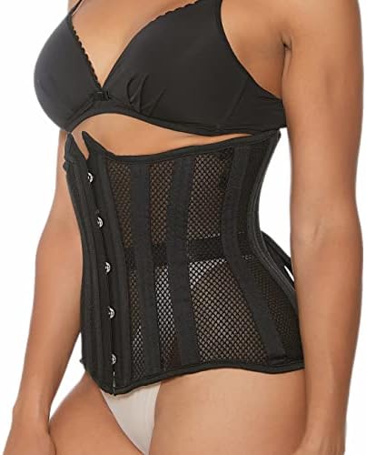 Women Heavy Spiral 26 Steel Boned Underbust Corset Satin Heavy Duty Waist Training Shaper Cincher