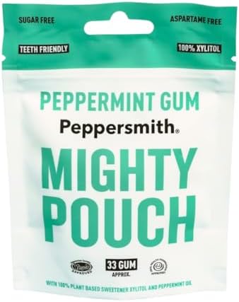 Peppersmith 100% Xylitol Chewing Gum Peppermint, 50 GR