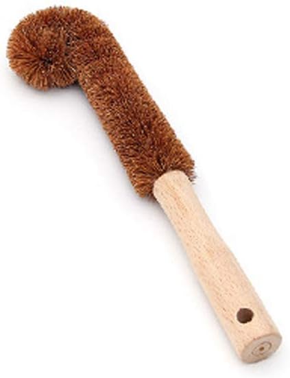 Kitchen Wooden Handle Coconut Fiber Cleaning Brush Dish Bottle Scrub Wash Tool