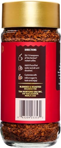 Tim Hortons Dark Roast Instant Coffee 3.5oz Jar