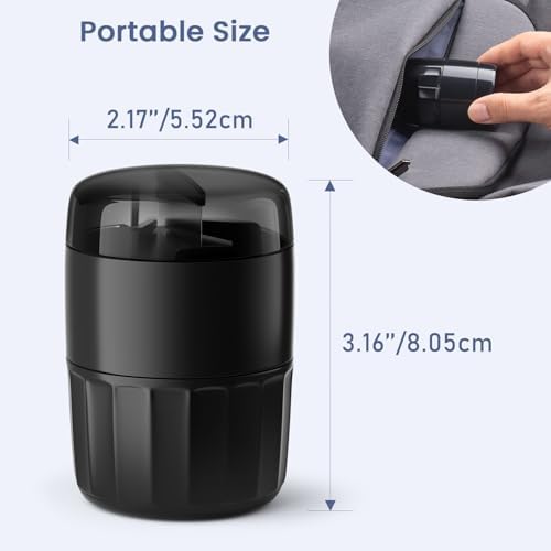 3-in-1 Pill Crusher Pills Cutter with Storage Box，Tablet Grinder with Stainless Steel Grinding Pestle, Pill Crushers Fine Powder, Tablet Crushers for Elderly and Pets (Purple/White)