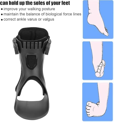 AFO Foot Drop Brace AFO Brace Drop Foot Orthosis for Hemiplegia Stroke Varus Foot Drop Improve Walking Gait, Effective Relieve Pain for Walking with Shoes, Lightweight & Invisible (Large, Right foot)