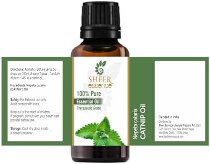Essential Oils 4oz - 100% Pure and Natural - Therapeutic Grade Oil - Huge 4 Fluid Ounces Bottle with Premium Glass Dropper (Catnip Oil)