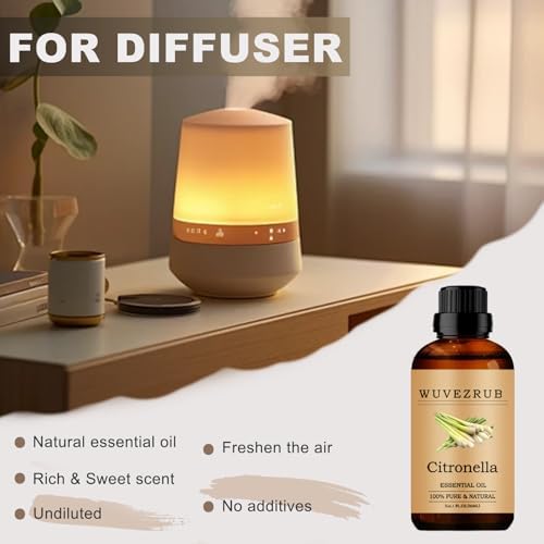 Citronella Essential Oils, 30ML Pure and Natural Essential Oil for Aromatherapy Diffuser - Citronella /1 Fl Oz