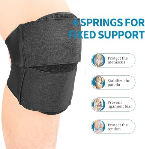 Knee Brace, Adjustable Knee Brace with Built-in 20 Magnets, Knee Wraps for MCL Osteoarthritis Meniscus Tear, Arthritis, ACL, Pain Relief, Working, Men & Women,Injury Recovery, 1 Pc