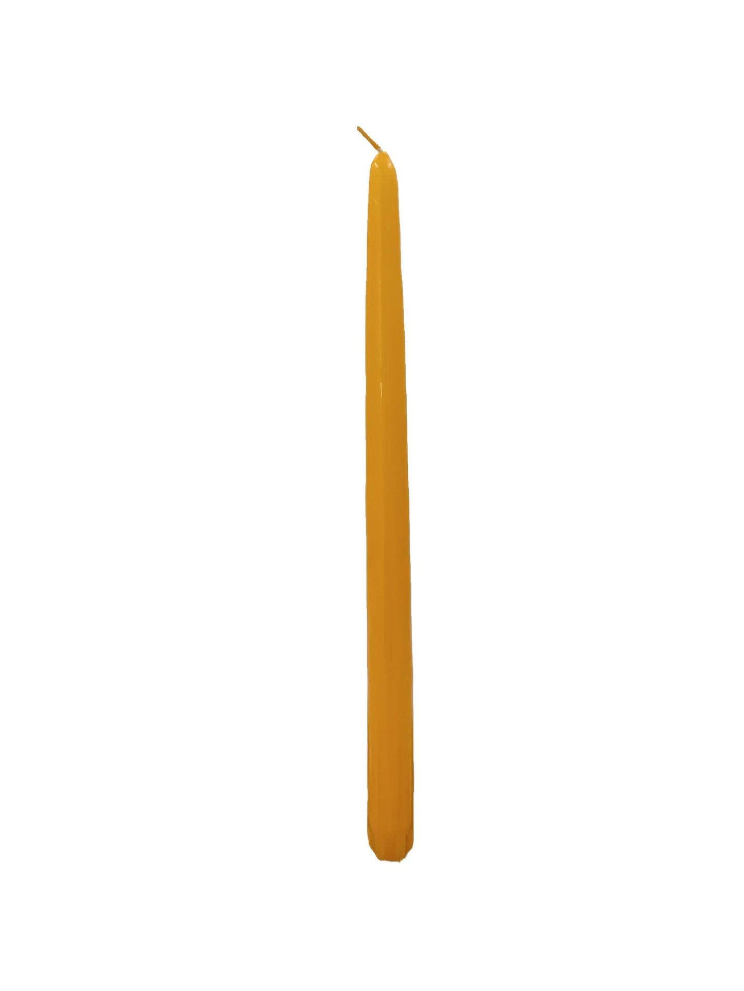 D'light Online 10" Autumn Yellow Elegant Taper Candles Premium Quality Candles, Unscented, Hand-Dipped Tapered Candles, Dripless and Smokeless - Set of 12 Individually Wrapped (10 Inch, Autumn Yellow)