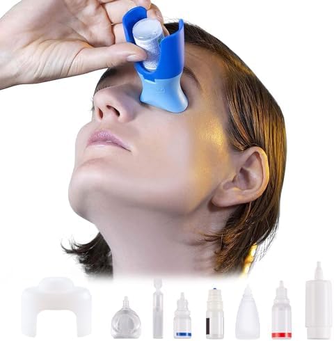 Remedic Eye Drop Guide with Silicone Adapter – Reusable Tool for Clean, Precise Eye Drop Application – Easy to Use Eye Drop Helper for Seniors, Caregivers & Family – Fits Most Eye Drop Bottles