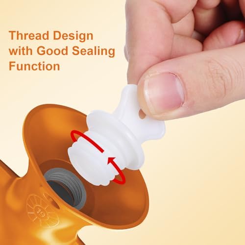 Mobestech Hot Water Bottle Cap Stopper, 2pcs 20mm Leak-proof Hot Water Bottle Stopper Plugs Rubber Hot Water Bag Sealing Plug Hot Water Sack Sealer for White