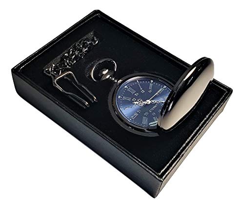1 Personalized Pocket watch, Vintage style engraved gift. Box included, Stainless chain and engraving is included, Groomsmen, best man gifts for couples and weddings (Rose Gold)