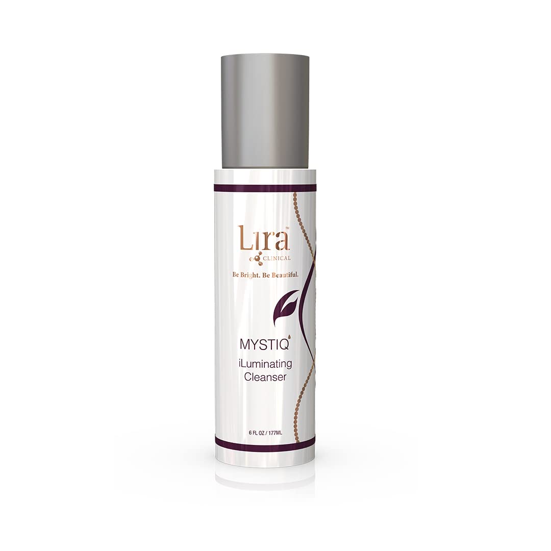 Lira Clinical MYSTIQ iLuminating Cleanser - Moisturizing Face Wash with Vitamin C, Orange Plant Stem Cells, and Plant Extracts - Gentle Facial Cleanser Supports Skin Barrier and Hydration - 6 Oz