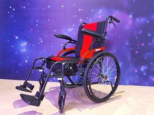 14lb Magnesium Ultra Lightweight Wheelchair 20 inch seat with 3D Cushion Flip Back Arms,Portable Wheelchair with Travel Bag,Travel Wheelchairs for Adults,250Ib Weight Capacity, Black