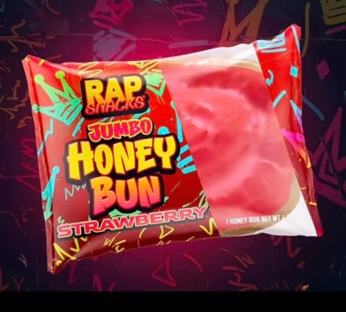 Rap` Snacks Big Back 4 oz Variety Pack Honey Buns; Lemon, Strawberry, Birthday Cake, Iced and Glazed (Pack of 5)