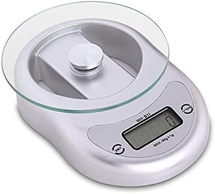 GeRRiT Digital Scales Food Scales Kitchen Scales Portable Electronic Scales Digital Weight Balance Cooking Foods (Silver)