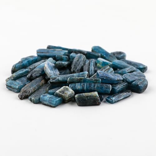 Raw Kyanite Loose Gemstone Lot – 50 Carat Natural Uncut Blue Blades, 8 to 10 Pieces – Rough Crystals for Healing, Meditation, Wire Wrapping, Chakra Balancing & Crafts (Kyanite)