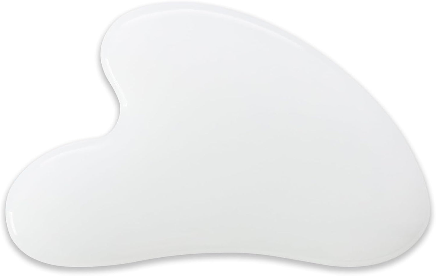 Gua Sha Jade Stone Gua Sha Massage Tool, Guasha Tool for Face and Body Skin Massage. Tools for SPA Acupuncture, Pink Stone for Body Face Neck and Eye, Skin Care Gift for Woman (White)