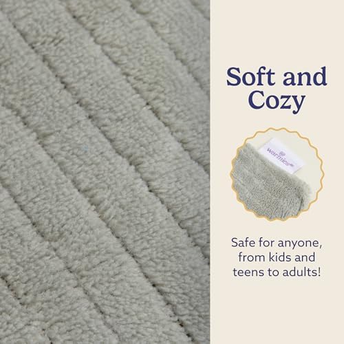 warmies Hot-Pak Microwavable Neck Wrap - Soothing Warm Compress with Scented Lavender - Cooling Neck Warmer for Relaxation - Microwave Heating Pad for Aches & Pains - Gray, Soft Cord, Pack of 1