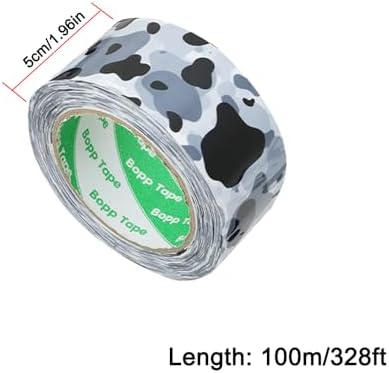 SagaSave 1PCS Waterproof Packaging Tape Decorative Cow Pattern Tape for Packing Shipping Moving and Storage Business Packaging Supplies (1.96" x 109 Yard)