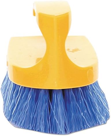 Rubbermaid Commercial Products Iron Handle Scrub Brush 6-inches Polypropylene Fill Cobalt Bristles For Hard Scrubbing on Tile/Grout/Floors/Walls/Countertops