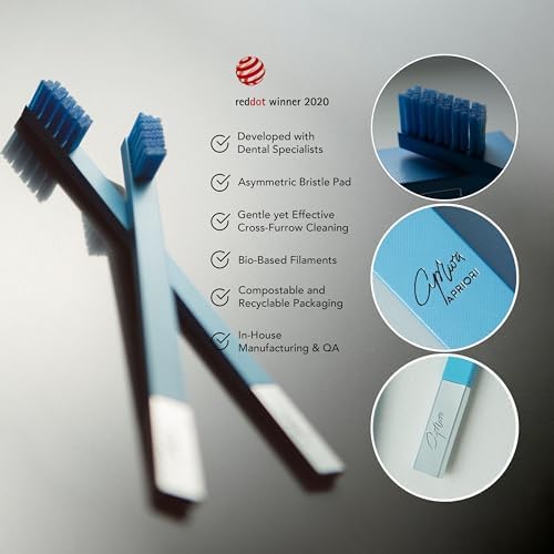 APRIORI Peaceful Sky Silver Soft Premium Toothbrush