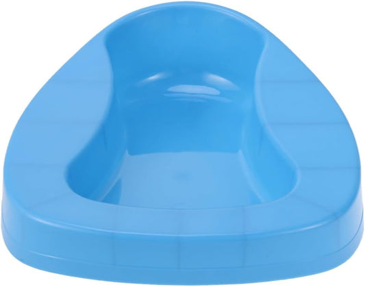 FRCOLOR 2pcs Blue Plastic Bed Pans for Elders Thickened Design for Bedridden Patients Easy to Clean Contoured Shape for Comfortable Use at Home Hospital