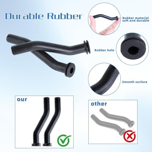 Vacuum Hose 596163 Compatible with B.S, John Deere, Craftsman, Replaces 593998 797408 – 4 Pack Vacuum Pump Hose For Small Gasoline Engines,Lawn Mower Tractor