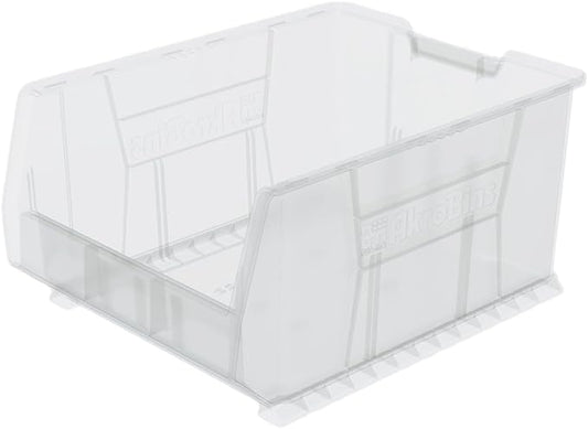 Akro-Mils 30289 Super-Size AkroBins Plastic Storage Bins, Space-Saving Stackable Bins for Garage, Classroom, Warehouse Organization, 24-Inch L x 18-Inch W x 12-Inch H, Clear, 1-Pack