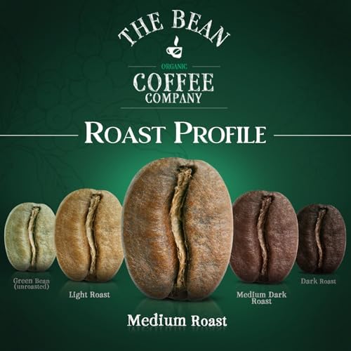 The Bean Organic Coffee Company Mocha Java, Medium Roast, Whole Bean Coffee, 16-Ounce Bags (Pack of 2)
