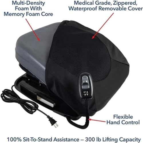 Electric Uplift Seat Assist Cushion,Portable Lifting Cushion Assist in Standing,Bearing Capacity 300lbs,Standing Chair Lift Assist Devices,for Elderly or Pregnant Standing Aid