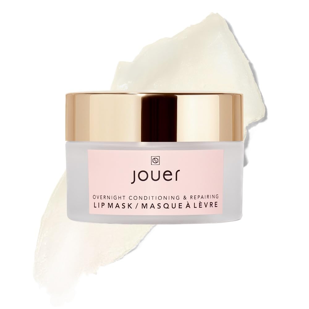 Jouer Conditioning & Repairing Lip Mask â Overnight Lip Mask for Dry Lips - Moisturizing Lip Balm - Maxi Lip for Plumper Lips and Visual Fullness - with Jojoba Oil and Grapeseed Oil for Hydration