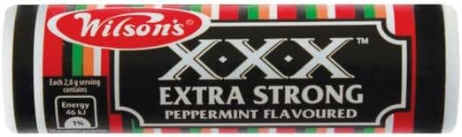 Wilsons XXX Extra Strong Roll Mint | 4 Pack | Peppermint Flavor |