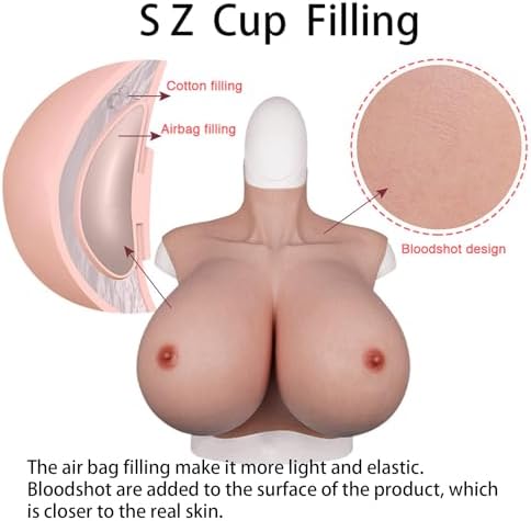 Silicone Breastplate For Crossdresser Huge breast forms Drag Queen cosplay