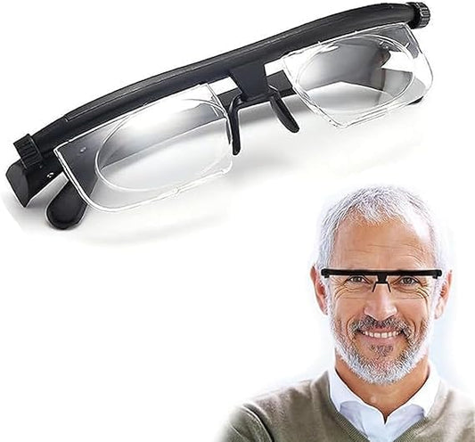 Adjustable Reading Glasses, Focus Adjustable Glasses Dial Vision, Adjustable Glasses for Men Women