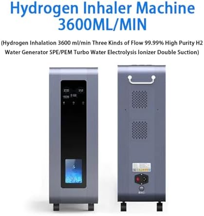 Molecular Hydrogen Inhalation Machine, 3-Outlet Browns Gas Inhaler with SPE PEM Technology, 99.99% Purity H2 Inhaler, Adjustable Flow, 8h Timer 3600ml/min