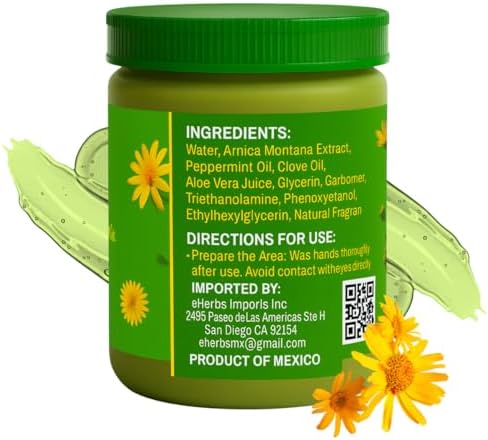 Arnica Extra Strength Topical Gel 4.23 oz (125g), Natural High Potency Fast-Absorbing Botanical Gel for Muscles & Joints, Cooling Herbal Massage Therapy, Post-Workout & Daily Use, Vegan & Non-GMO