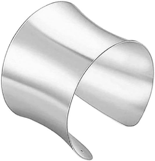 Vintage Irregular Chunky Wide Cuff Bracelet Female Personality Fashion Geometric Metal Smooth Bangle Bracelet for Women Fashion Jewelry