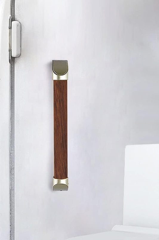 Solid Wood Japanese Style Bathtub Grab Bar, Bathtub Wall Mounting Assist Straight Handrail, Safety Non-Slip Support Rails for Elderly, Towel Rack (Color : Black Walnut, Size : 54cm)