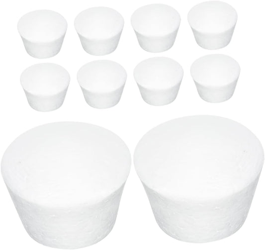 jojofuny 10pcs Smooth Foam Balls Cake Model Creative Shaped Cake Dummies for Practice Decorations