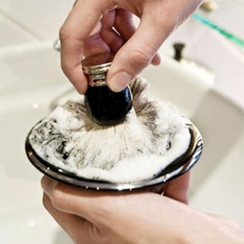 Healifty Stainless Steel Large Shaving Bowl with High Foot 11cm Metal Shaving Soap Cup Grooming