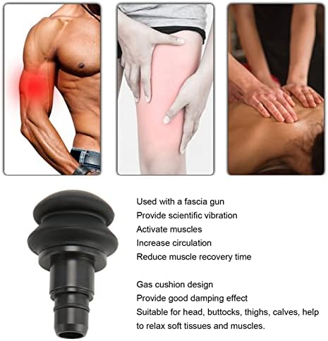 18mm Muscle Massage Gun Head, Replaceable Massager Gun Attachment for Head Legs, Silicone Gas Cushion Fascia Massager Recovery and Muscle Sore Pain Relief