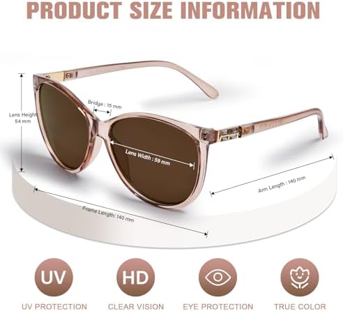 Progressive Multifocal Sunglasses for Women Men, Multifocus Sun Readers Outdoor Reading Sunglasses Women's with UV400