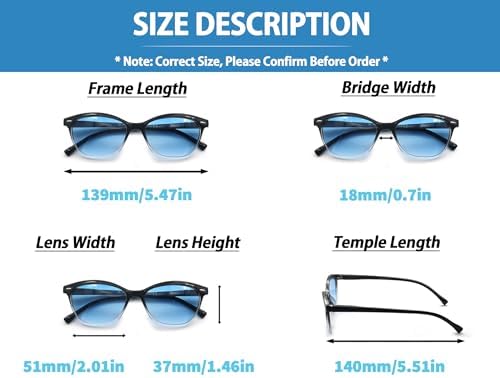 Reading Sunglasses +2.50 Womens Square Readers Sunglasses Stylish Lightweight Ladies Sun Readers 4 Pack Comfortable Fit (Black,Clear,Tortoiseshell Frames)