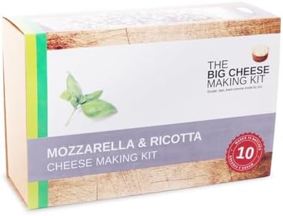 Mozzarella & Ricotta Cheese Making Kit – DIY Cheese Maker, Craft Fresh Mozzarella, Ricotta Cheese at Home – Includes Cheese Making Supplies & Vegetarian Rennet for Cheese Making, 10 Batches