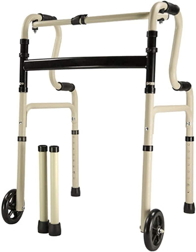 Walkers for The Elderly Walking Frame Folding Portable Aluminum Alloy Belt Wheel Without Wheel Dual-Use/Multi-Function Walking Aid/Elderly Walker
