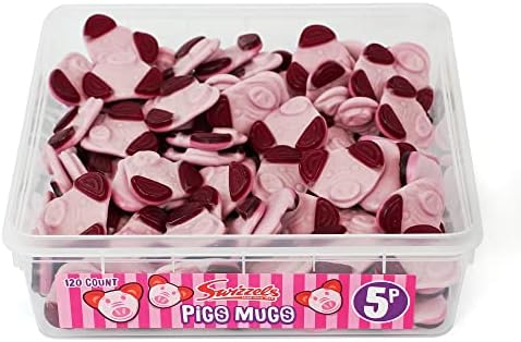 Swizzels Pigs Mugs Sweet Tub 120pcs (Pack of 6)